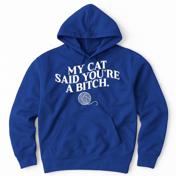 My Cat Said YouRe A Bitch Funny Cat Hoodie