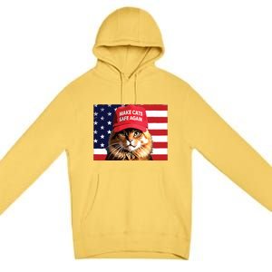 Make Cats Safe Again Red Hat 2024 Debate Funny Premium Pullover Hoodie