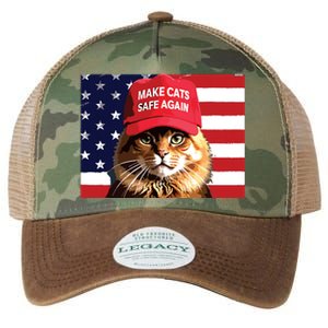 Make Cats Safe Again Red Hat 2024 Debate Funny Legacy Tie Dye Trucker Hat