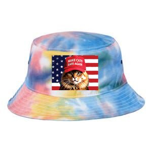 Make Cats Safe Again Red Hat 2024 Debate Funny Tie Dye Newport Bucket Hat