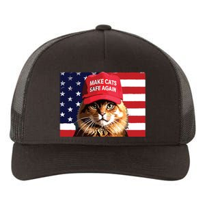 Make Cats Safe Again Red Hat 2024 Debate Funny Yupoong Adult 5-Panel Trucker Hat