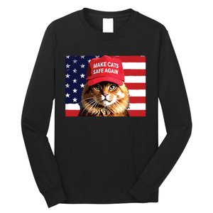 Make Cats Safe Again Red Hat 2024 Debate Funny Long Sleeve Shirt