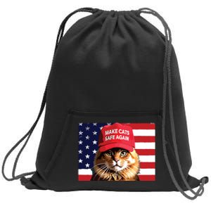 Make Cats Safe Again Red Hat 2024 Debate Funny Sweatshirt Cinch Pack Bag