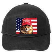 Make Cats Safe Again Red Hat 2024 Debate Funny 7-Panel Snapback Hat