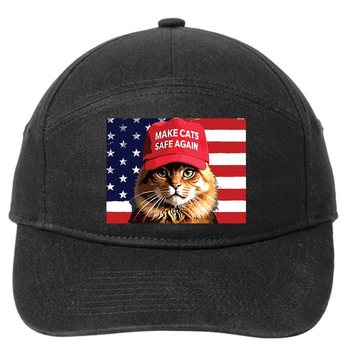 Make Cats Safe Again Red Hat 2024 Debate Funny 7-Panel Snapback Hat