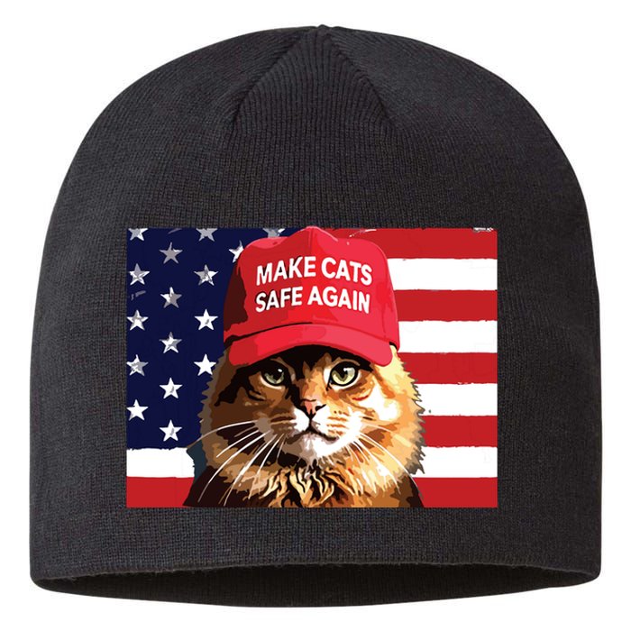 Make Cats Safe Again Red Hat 2024 Debate Funny Sustainable Beanie