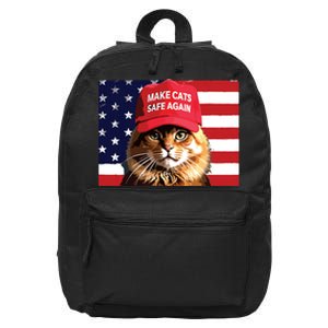 Make Cats Safe Again Red Hat 2024 Debate Funny 16 in Basic Backpack