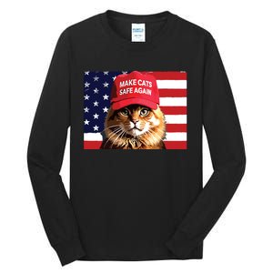 Make Cats Safe Again Red Hat 2024 Debate Funny Tall Long Sleeve T-Shirt