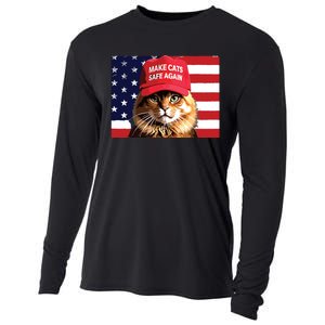 Make Cats Safe Again Red Hat 2024 Debate Funny Cooling Performance Long Sleeve Crew