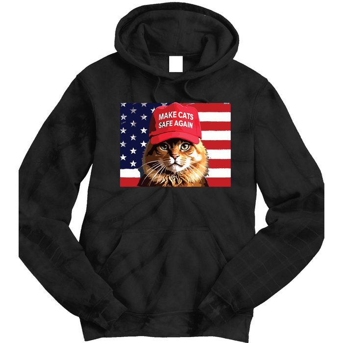 Make Cats Safe Again Red Hat 2024 Debate Funny Tie Dye Hoodie