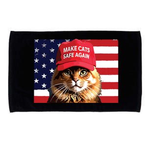 Make Cats Safe Again Red Hat 2024 Debate Funny Microfiber Hand Towel