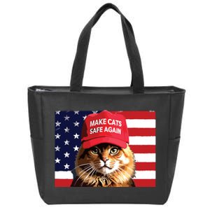 Make Cats Safe Again Red Hat 2024 Debate Funny Zip Tote Bag