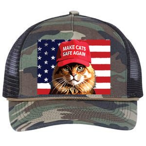 Make Cats Safe Again Red Hat 2024 Debate Funny Retro Rope Trucker Hat Cap