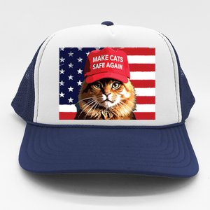 Make Cats Safe Again Red Hat 2024 Debate Funny Trucker Hat