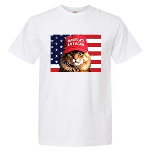 Make Cats Safe Again Red Hat 2024 Debate Funny Garment-Dyed Heavyweight T-Shirt