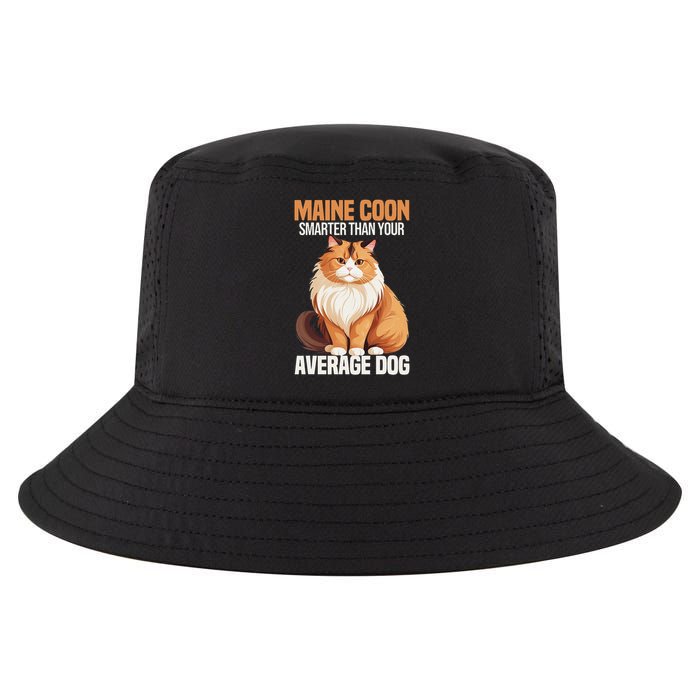 Maine Coon Smarter Than Your Average Dog Maine Coon Cat Cool Comfort Performance Bucket Hat