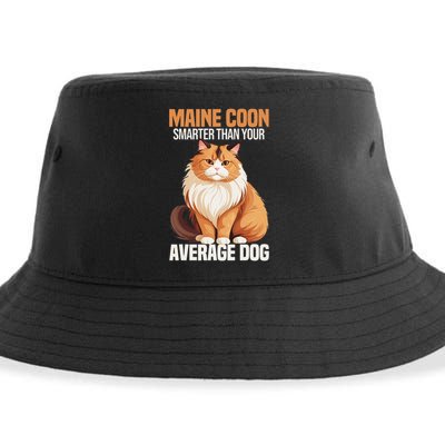 Maine Coon Smarter Than Your Average Dog Maine Coon Cat Sustainable Bucket Hat