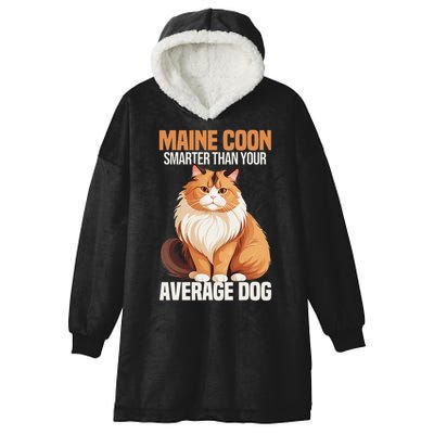 Maine Coon Smarter Than Your Average Dog Maine Coon Cat Hooded Wearable Blanket