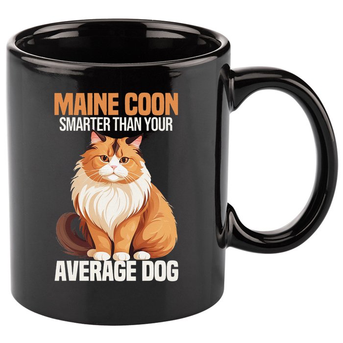 Maine Coon Smarter Than Your Average Dog Maine Coon Cat 11oz C Handle Ceramic Mug