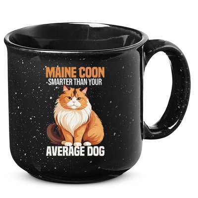 Maine Coon Smarter Than Your Average Dog Maine Coon Cat 15oz Campfire Ceramic Mug