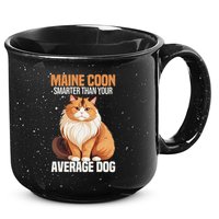 Maine Coon Smarter Than Your Average Dog Maine Coon Cat 15oz Campfire Ceramic Mug