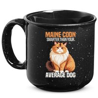 Maine Coon Smarter Than Your Average Dog Maine Coon Cat 15oz Campfire Ceramic Mug