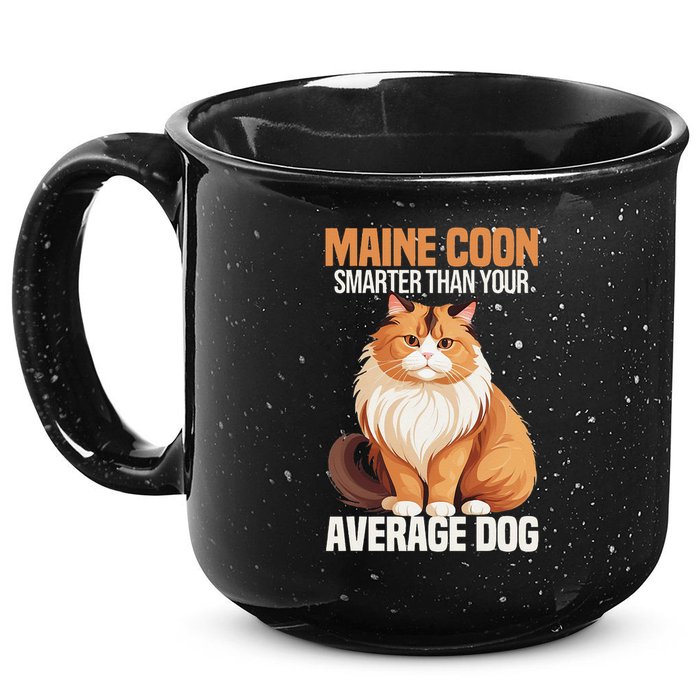 Maine Coon Smarter Than Your Average Dog Maine Coon Cat 15oz Campfire Ceramic Mug