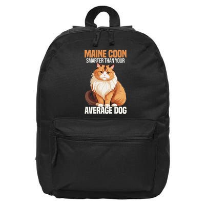 Maine Coon Smarter Than Your Average Dog Maine Coon Cat 16 in Basic Backpack