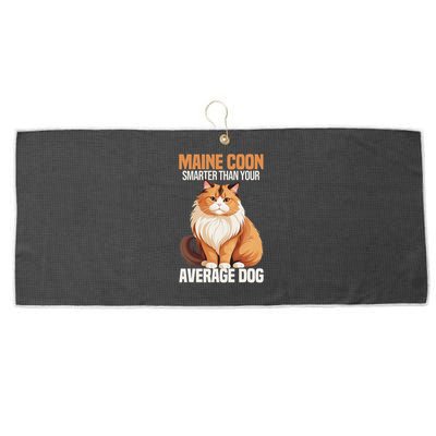 Maine Coon Smarter Than Your Average Dog Maine Coon Cat Large Microfiber Waffle Golf Towel