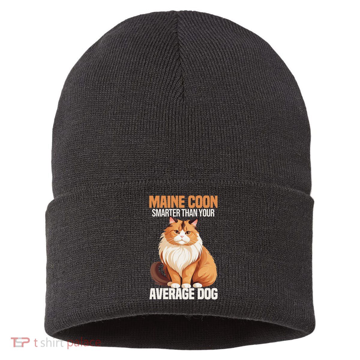 Maine Coon Smarter Than Your Average Dog Maine Coon Cat Sustainable Knit Beanie