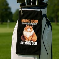Maine Coon Smarter Than Your Average Dog Maine Coon Cat Golf Towel