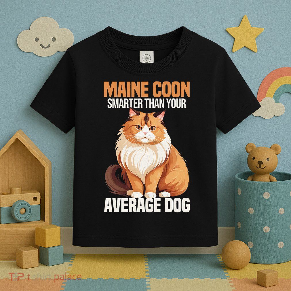 Maine Coon Smarter Than Your Average Dog Maine Coon Cat Toddler T-Shirt