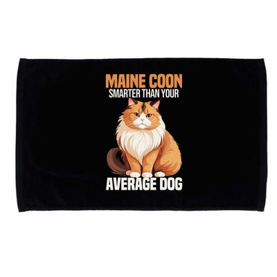 Maine Coon Smarter Than Your Average Dog Maine Coon Cat Microfiber Hand Towel