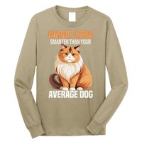 Maine Coon Smarter Than Your Average Dog Maine Coon Cat Long Sleeve Shirt