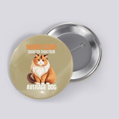Maine Coon Smarter Than Your Average Dog Maine Coon Cat Button