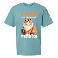 Maine Coon Smarter Than Your Average Dog Maine Coon Cat Sueded Cloud Jersey T-Shirt