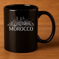 Morocco City Skyline 11oz C Handle Ceramic Mug
