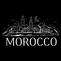 Morocco City Skyline Drawstring Bag