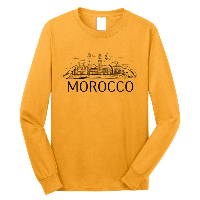 Morocco City Skyline Long Sleeve Shirt