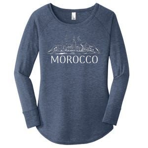 Morocco City Skyline Women's Perfect Tri Tunic Long Sleeve Shirt