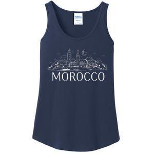 Morocco City Skyline Ladies Essential Tank