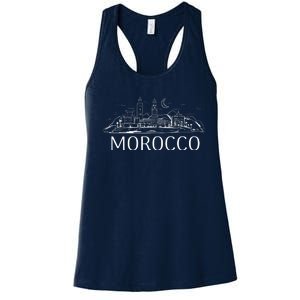 Morocco City Skyline Women's Racerback Tank