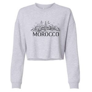 Morocco City Skyline Cropped Pullover Crew