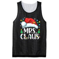 Mrs Claus Santa Lights Christmas Red Plaid Couples Pajama Mesh Reversible Basketball Jersey Tank