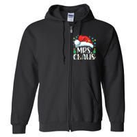 Mrs Claus Santa Lights Christmas Red Plaid Couples Pajama Full Zip Hoodie