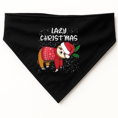 Merry Christmas Santa Sloth Merry Slothmas Lazy Christmas Gift USA-Made Doggie Bandana