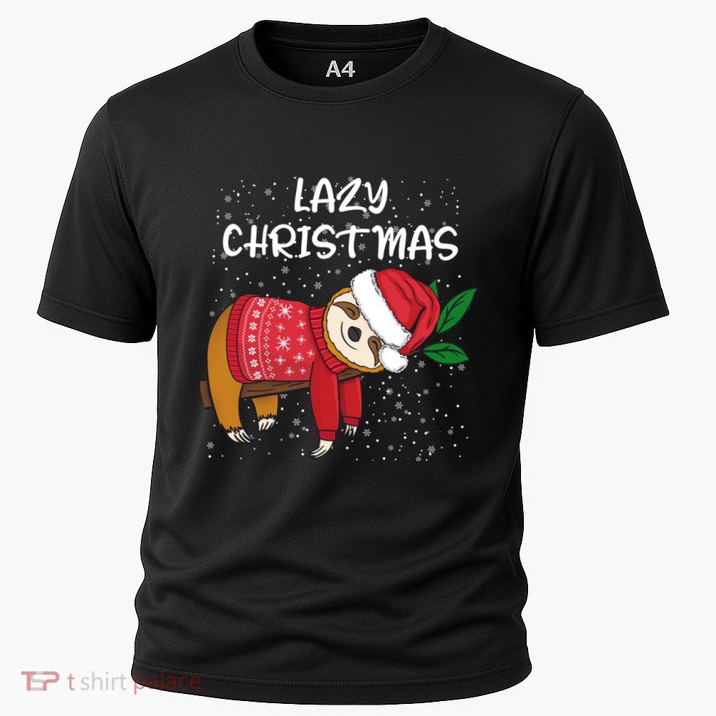 Merry Christmas Santa Sloth Merry Slothmas Lazy Christmas Gift Performance Shirt