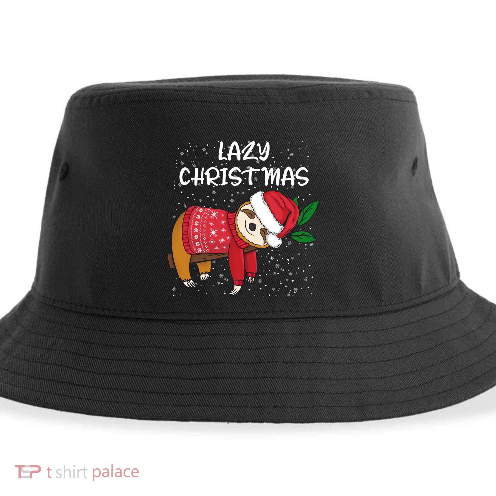 Merry Christmas Santa Sloth Merry Slothmas Lazy Christmas Gift Sustainable Bucket Hat