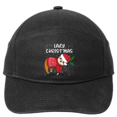 Merry Christmas Santa Sloth Merry Slothmas Lazy Christmas Gift 7-Panel Snapback Hat