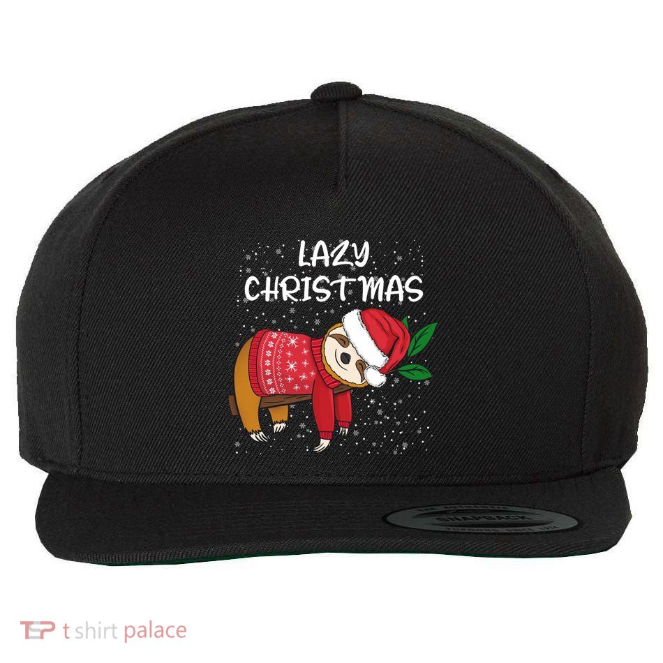 Merry Christmas Santa Sloth Merry Slothmas Lazy Christmas Gift Wool Snapback Cap